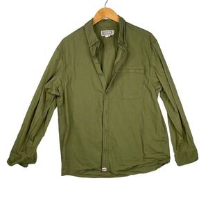 Duluth Trading Co. Olive Green Men's Canyoneer Standard Fit Long Sleeve Shirt-LG